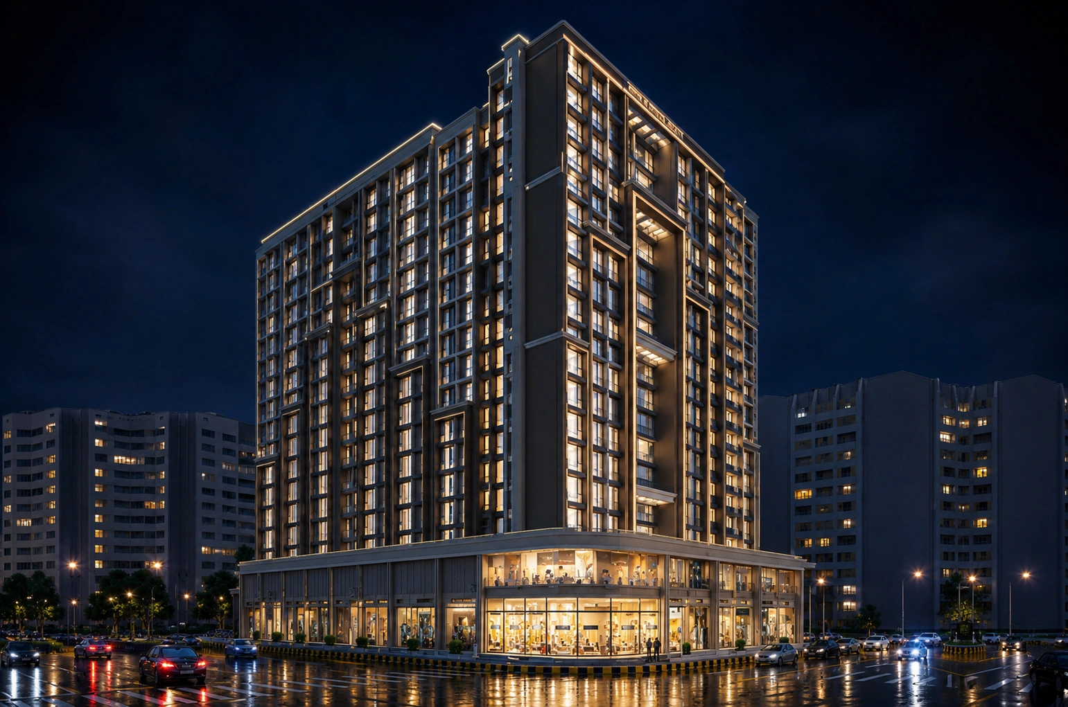 Neelkanth Codename TPS 1 Panvel – commercial shops and landscaped garden